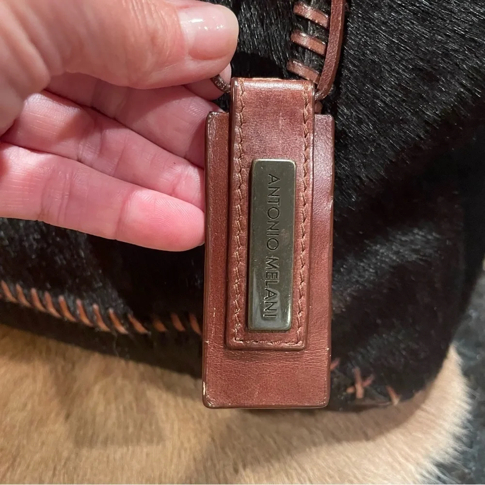 Antonio Melani Black and tan  Cowhide Leather